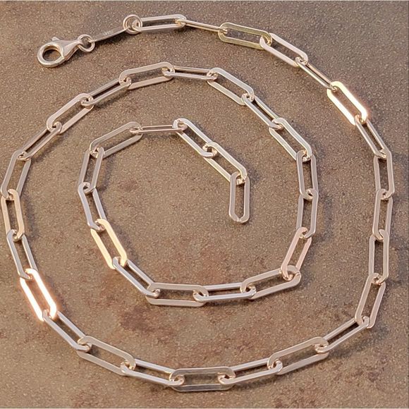 Paulo Romeo Jewelry - Sterling Paulo Romeo 21" Paperclip Style Chain Necklace